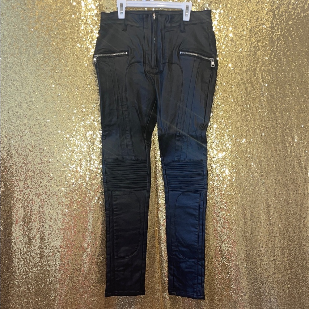 Women’s Black Leather Pants